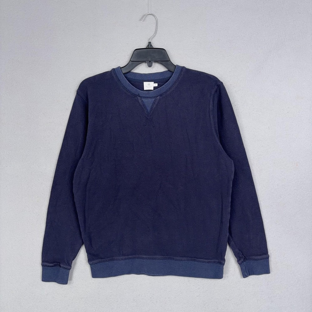 Sunspel Sweatshirt Mens Medium Blue Loopback Cotton Crewneck Pullover England